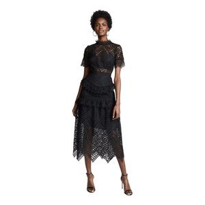 Self Portrait short sleeve lace maxi dress formal